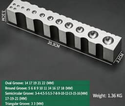 Square Six-Sided Dapping Block High Hardness Steel Forming Shaping Tool Jewelry Tools Swage Block Channel Jewelry Making Block