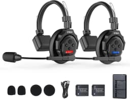 SYNCO Wireless Bluetooth Intercom Headphones XTALK X2/X4/X5 2.4GHz Full Duplex Wireless Headphones with 24H 350M Communication