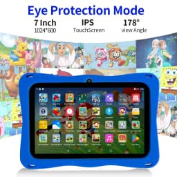 BDF Tablet for Kids 7 Inch Android 11 System 32 GB WiFi Bluetooth Dual Camera Educational Software Installed with Proof Case