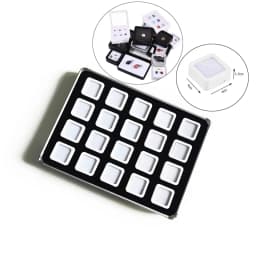Loose Diamond Gemstone Display Case White Foam Round Gems Holder Jar Insert Gem Stone Pendant Beads Storage Liner Organizer Tray