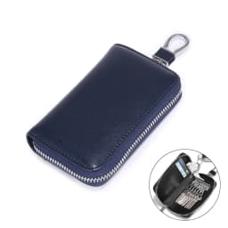 Genuine Leather Keychain Men Women Key Holder Organizer Pouch Cow Split Car Key Wallet Housekeeper Key Case Mini Card Bag