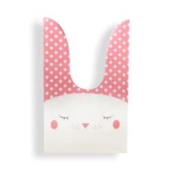 10/20pcs Cute Rabbit Ear Bags Plastic Cookie Candy Gift Bags For Easter Party Biscuits Snack Baking Packing Supplies Kids Gifts