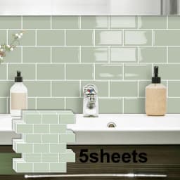 5/10 Sheets Waterproof Peel and Stick Backsplash Wall Tile for Kitchen Bathroom Easy To Clean  Room Decor Wall Decor