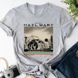 Vintage Project Hail Mary T-Shirt Sci-Fi Space Novel Fan Tee Shirts Funny Nerd Book Lover Graphic Short Sleeves Tops Fans Gift
