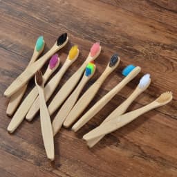 10Pcs Bamboo Toothbrush Eco Friendly Wooden Tooth Brush BPA Free Soft Bristle Tip Charcoal Adults Oral Care Toothbrushes