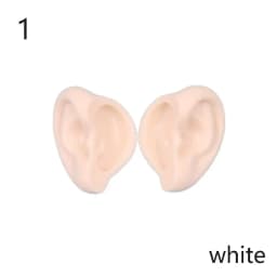 1Pair Blyth Doll Elf Ears Toy White Natural Tan Dark And Super Black Skin Only Ears No Doll Artificial Ear Accessories