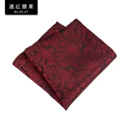 24cm Formal Paisley Pocket Square Mens Polyester Black Red Handkercheif Wedding Party Tuxedo Accessories Elegant Hanky Cravat