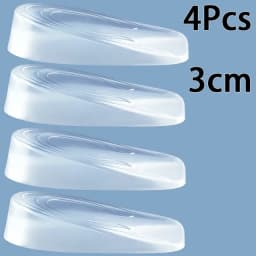 Men's and Women's Height Increasing Insoles Invisible Elastic Heel Pads Silicone Shock Absorbing Insoles 2pcs/4pcs