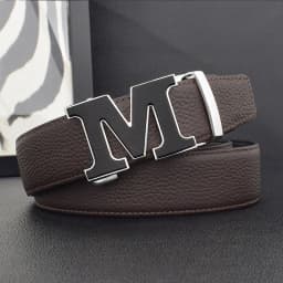 High Quality Designers Letter M White Leather Belt Men Luxury Famous Young Men Cowhide Brand Jeans Relaxed Jeans Mode Man Belt