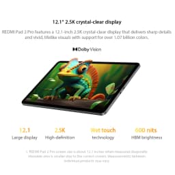 Global Version Xiaomi Redmi pad 2 pro WiFi Tablet Snapdragon 7s Gen 4 Processor 12.1" 2.5K 120Hz Display 33W 12000mAh Battery