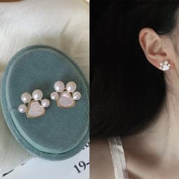 Asymmetric Cute Mini Rabbit Bunny Clip on Earrings No Piercing for Girls Kids Student Flowers Sweet Small Bear Ear Clip Earrings