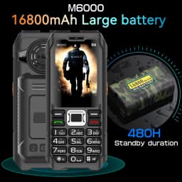 M6000 Ultra Long Standby Durable Mobile Phone GSM 2G Network 4 SIM Card 2.4-inch Large Keyboard Elderly Phone