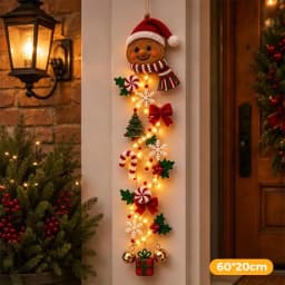 Christmas Magic Trail Wall Light-LED Glowing Christmas Scene Wall Decoration,Santa Sleigh Reindeer Hanging Decoration For Party