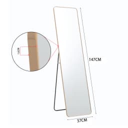 【Lifeideas】Aesthetic Large Dressing Mirror Dressing Plastic Design Full Body Mirror Bathroom Glass Wall Decoration