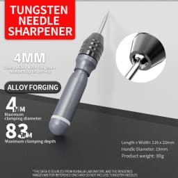 Tungsten Needle Holder Tungsten Electrode Sharpener Argon Arc Welding Tungsten Needle Grinding Clamp Max Diameter 4MM