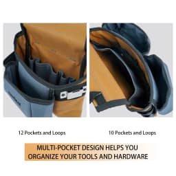 KUNN Carpenter Tool Belt with Suspenders Pro Framer Suspension Tool Rig for Construction Contractors and Electrician,Khaki