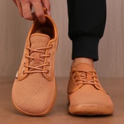 Wide Toe Men Shoes Breathable Knitted Mesh Comfortable Barefoot Casual Versatile Soft Sole Wide Last Shoes Walking Shoes 2025