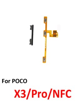 For Xiaomi Poco Pocophone X3 NFC X3 Pro Volume Button Up Down Side Key Internal Power Control Flex Cable Repair Parts