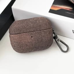 Fashion Matte PU Leather Hook Earphone Case For Apple Airpods 1 2 3 4 Pro 3 2 Wireless Bluetooth Earphone Anti Scratch Cover