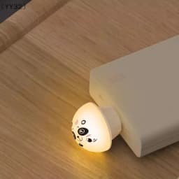 〔YY32〕USB Panda Artificial Smart Voice Controlled Night Light Bedside Camping Plug Use LED Indoor Sleep Lights