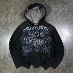 American Gothic Ro Skull Bones Oversized Hoodie Y2K Hip Hop Sle Streetwear No Brand Svel Other Material 00%