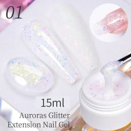 AWStorG Hema Free Poly Nail Gel 30ML Acrylic Gel Finger Extension Transparent Nail Art Extension Quick Building Soak Off UV