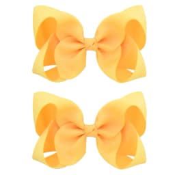 2PCS/Lot 4Inches Solid Colors Hair Bows With Hair Clips For Girls Gift Boutique Ribbon Bows DIY Hair Decor Kids Hair Accessories