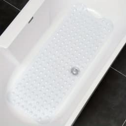 1Pc Non-Slip Shower Mat Bathtub Mat with Drain Holes and Suction Cups Machine Washable Household Bathroom Shower Carpet Bathroom