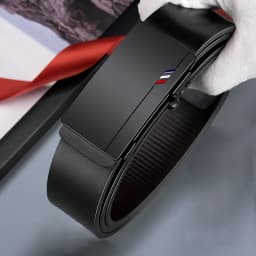 Men's Fashion Belt With Toothless Automatic Buckle Suitable For Business SuitPants Gifts For Man High Quality Casual Belt