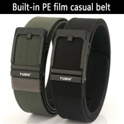 TUSHI New 4.3cm Hard Gun Belt for Men and Women Alloy Automatic Buckle Tactical Outdoor Belt 1100D Nylon Military IPSC Belt Male