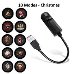 USB Christmas Projector Lights Bedroom Atmosphere Projection Decor 360° Rotating Night Light Creative Gift Holiday Ceiling Decor