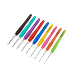 1pc Crochet Hooks Hand Knitted Crochet Colorful Rubber Handle Knitting Ergonomics Handle DIY Jewelry Making Crochet