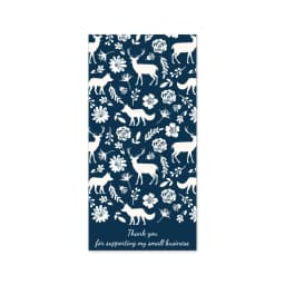 50PCS Rectangular Thank You Greeting Sticker Gift Box Sealed Sticker Coated Paper Label Packaging Supplies For Small Bussiness