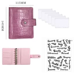 2023 New A7 Budget Binder Cash Envelopes for Money Saving Organizer with Zipper Pockets, Budget Sheets and Self-adhesive Labels