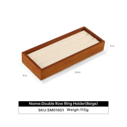 Yinbeini Velvet Ring Display Stand Single Row Ring Ear Stud Storage Organizer Jewelry Shop Showcase Props TB045