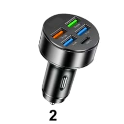 100W 6/8 Ports Car Charger Fast Charging PD QC3.0 USB C Car Phone Charger Type C Adapter in Car For iPhone Samsung Huawei Xiaomi