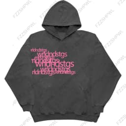 Gothic hooded sweatshirt featuring a chic high-street Grunge aesthetic letter print and a blend Harajuku and American casual top