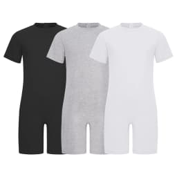 Children 3Pcs Anti-strip Adaptive Bodysuit Special Needs Clothing Short Sleeve Back Zipper Jumpsuit for Autism Sensory kids
