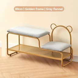 Integrated Shoe Changing Stool And Shoe Cabinet for Home Entrance Simple Design Door with Changing Stool at Entrance