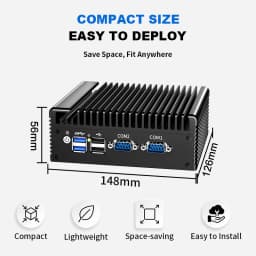 Topton Intel N150 N100 4x2.5G NICs Solid Fanless Mini PC 2*COM DDR4 NVMe SATA Efficient Cooling Firewall PC Industrial Computer
