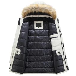 Men Thick Casual Turn Down Collar Mens Winter Jackets Parkas Coats Mens Winter Coats Fashion Hooded Parkas Warm Winter Jackets