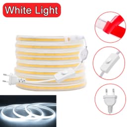 LED 220v COB Strip Lights LED Strip Lights 220v Super Bright Flexible Tape Ribbion for Room Home Decor