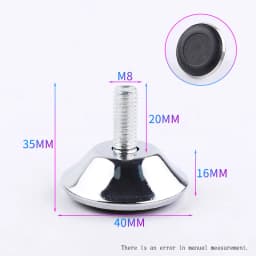 M6 M8 M10 Adjustable Leveling Chair Leg Feet Furniture Mat Screw-in Base Sofa Bed Cabinet Table Floor Protector Anti-slip Pad