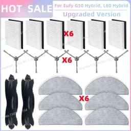 Fit For Eufy G50 Hybrid, L60 Hybrid / L60 Hybrid SES Vacuum Parts Roller Side Brush Hepa Filter Mop Cloth Dust Bag Accessories