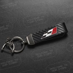 Leather For Race Flag Logo Keyring Emblem Cordoba Tarraco Ibiza Leon VZ Ateca Mii FR Car Carbon Fiber Rope Keychain Key Ring