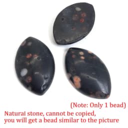 Natural Stone Purple Green Blue Black Striped Agates Beads Marquise Cabochons Stone Pendant 28x45mm For Jewelry Making
