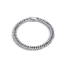 Stainless Steel Braided Double Row Front and Rear Fish Scale Alloy Magnetic Buckle Bracelet with Keel Jewelry New Model