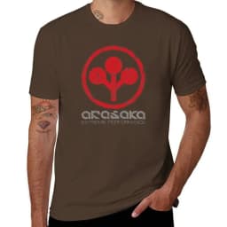 Cheavyweight streetwear anime clothes Distressed Arasaka Corp Logo T-Shirt Aesthetic clothing blacks workout shirts for men