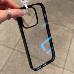 Luxury Clear Candy Color Case For iPhone 16 15 14 13 12 11 Pro Max Plus Clear Acrylic Bumper Protection Cases Cover