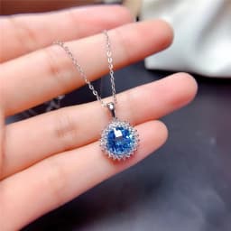 Big Bling Water Drop Pendant Real 925 Sterling Silver Long Chain Necklace for Women Fashion Jewelry Cute Statement Necklace